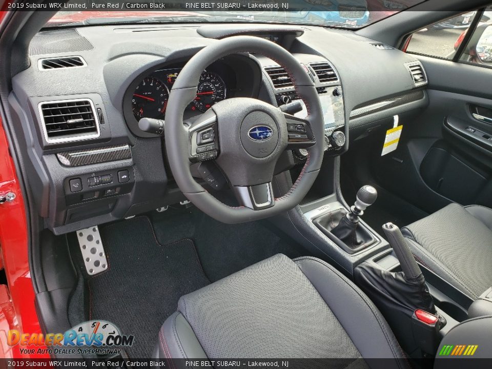 Carbon Black Interior - 2019 Subaru WRX Limited Photo #8
