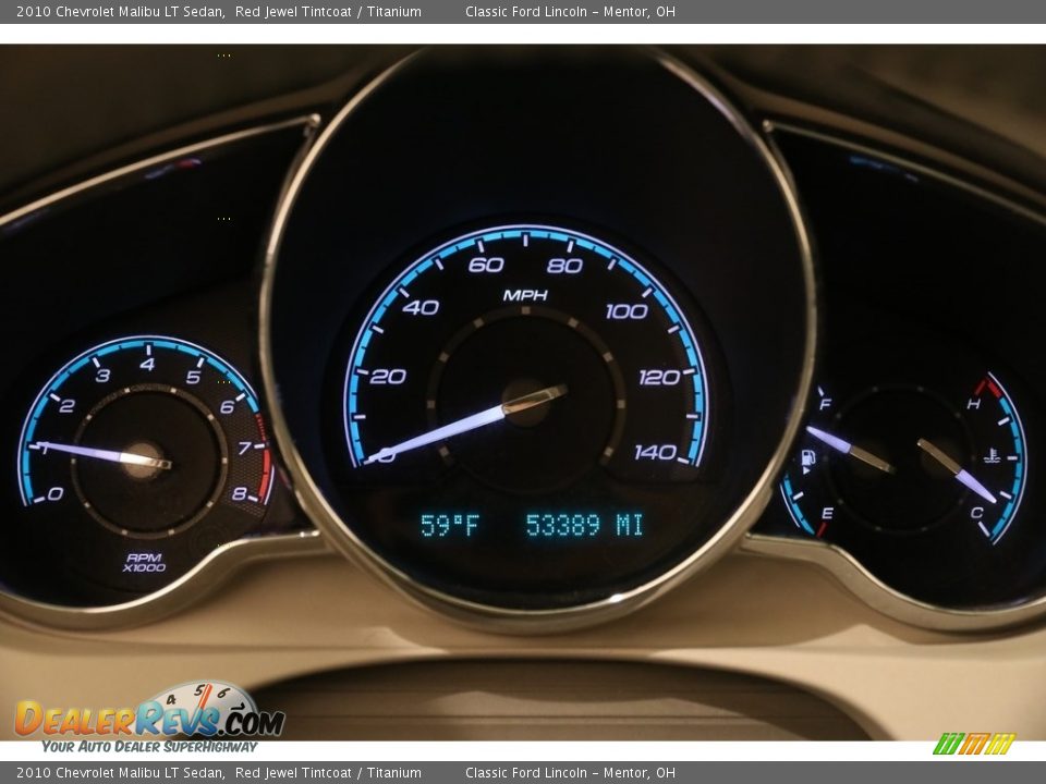 2010 Chevrolet Malibu LT Sedan Red Jewel Tintcoat / Titanium Photo #8