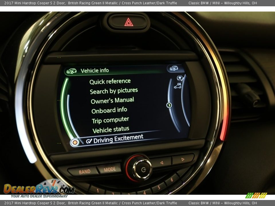 2017 Mini Hardtop Cooper S 2 Door British Racing Green II Metallic / Cross Punch Leather/Dark Truffle Photo #9