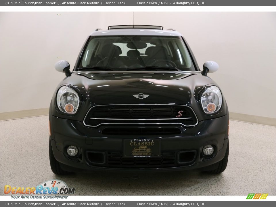 2015 Mini Countryman Cooper S Absolute Black Metallic / Carbon Black Photo #2