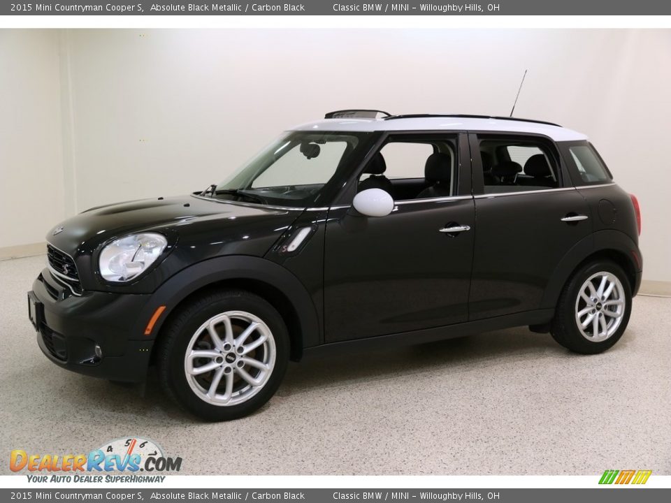 2015 Mini Countryman Cooper S Absolute Black Metallic / Carbon Black Photo #3