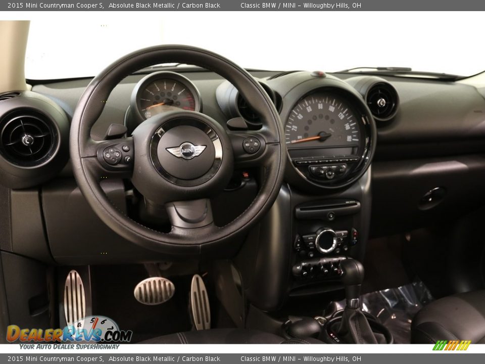 2015 Mini Countryman Cooper S Absolute Black Metallic / Carbon Black Photo #6