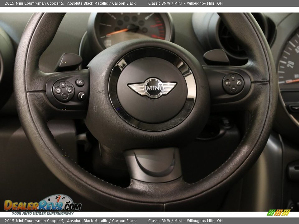 2015 Mini Countryman Cooper S Absolute Black Metallic / Carbon Black Photo #7