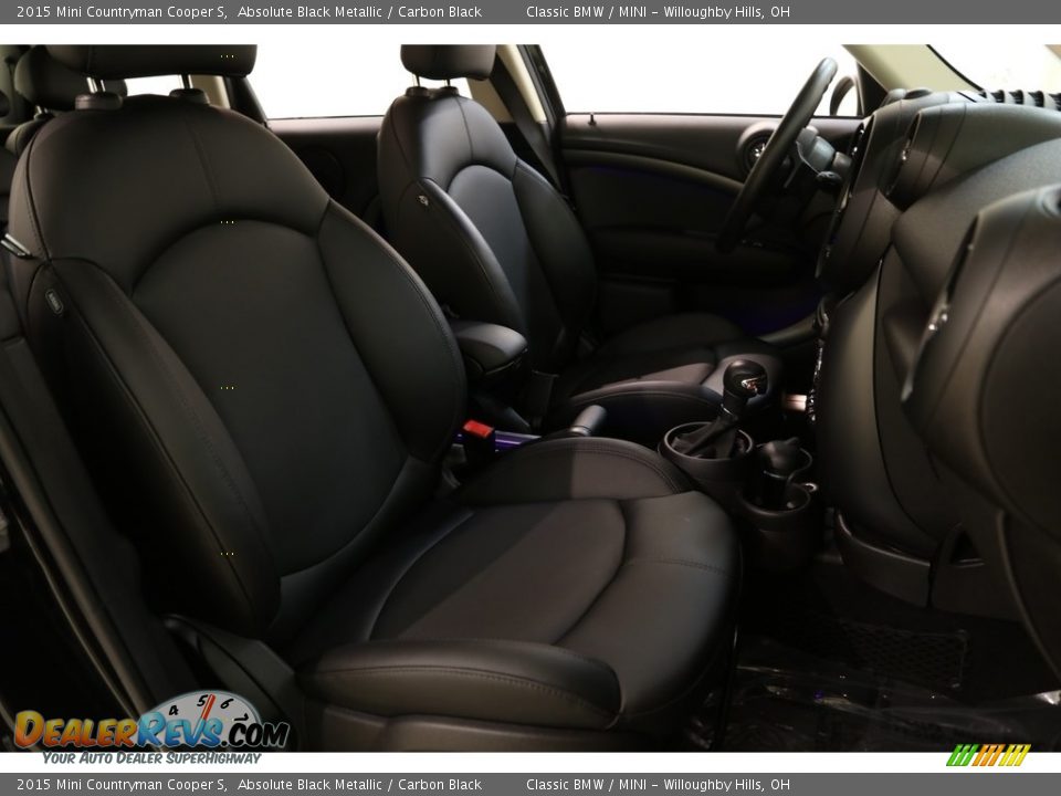 2015 Mini Countryman Cooper S Absolute Black Metallic / Carbon Black Photo #12