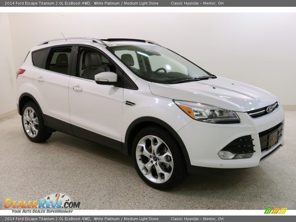 2014 Ford Escape Titanium 2.0L EcoBoost 4WD White Platinum / Medium Light Stone Photo #1