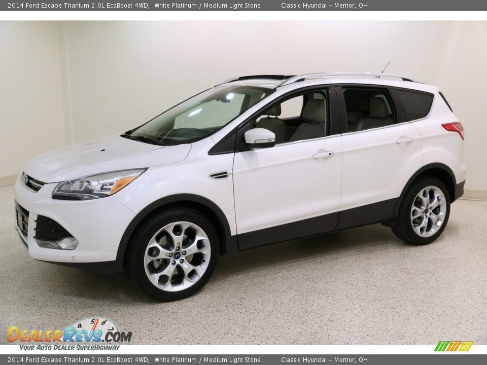 2014 Ford Escape Titanium 2.0L EcoBoost 4WD White Platinum / Medium Light Stone Photo #3