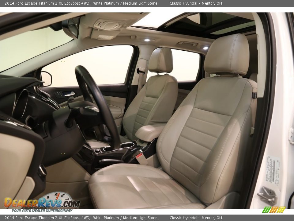 2014 Ford Escape Titanium 2.0L EcoBoost 4WD White Platinum / Medium Light Stone Photo #6
