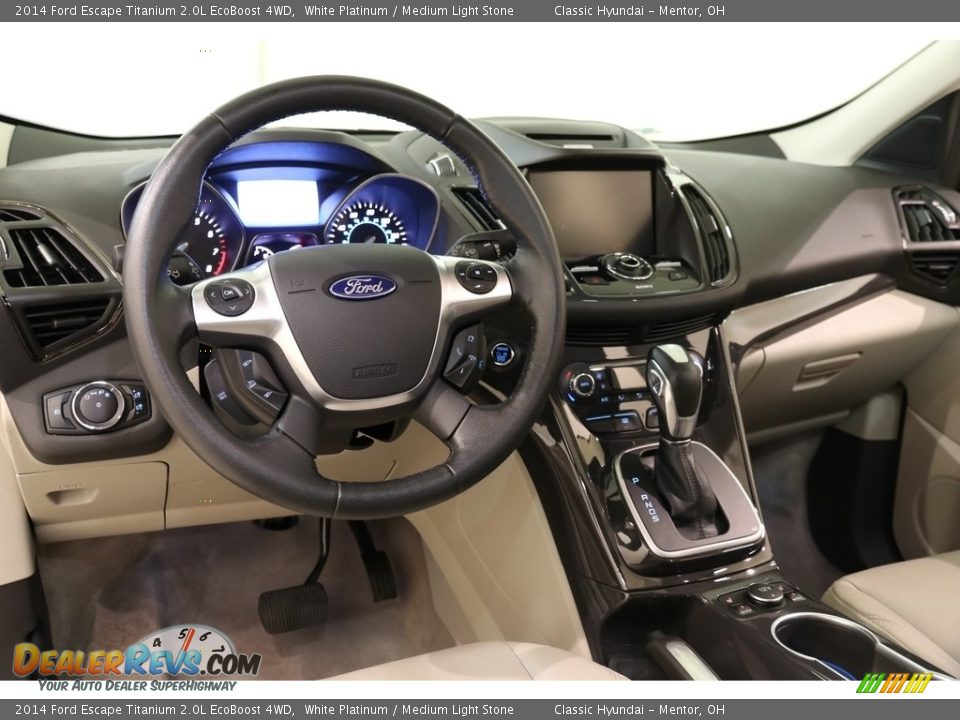 2014 Ford Escape Titanium 2.0L EcoBoost 4WD White Platinum / Medium Light Stone Photo #7