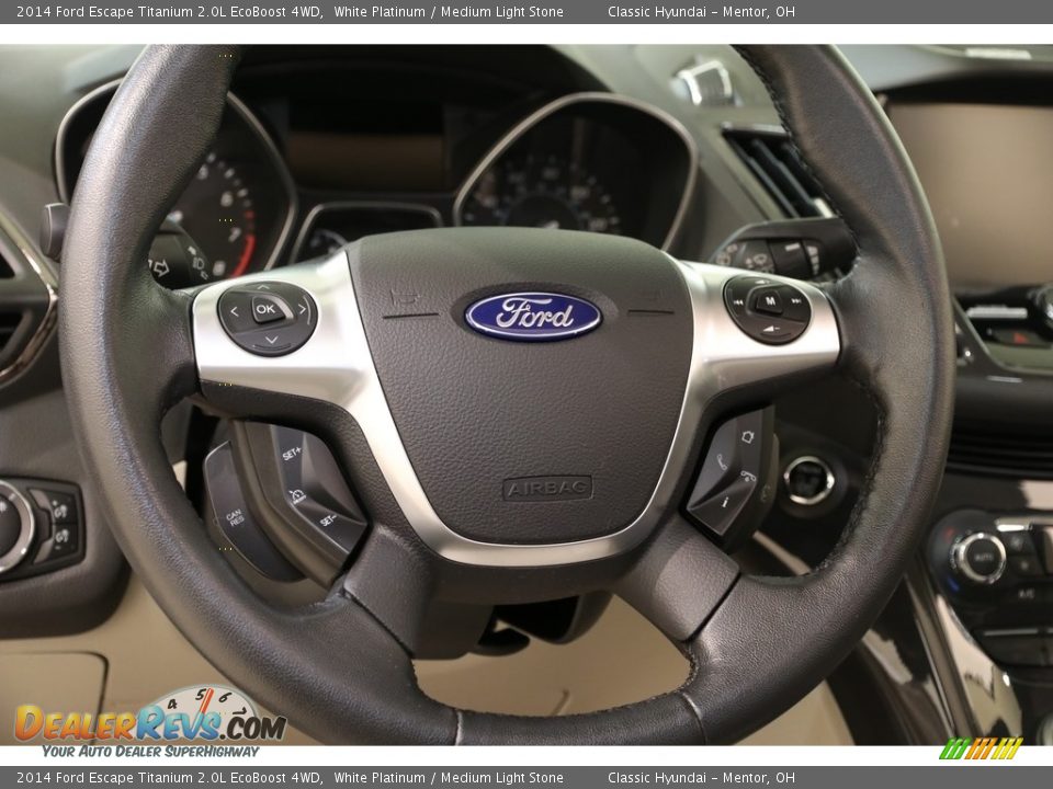 2014 Ford Escape Titanium 2.0L EcoBoost 4WD White Platinum / Medium Light Stone Photo #8