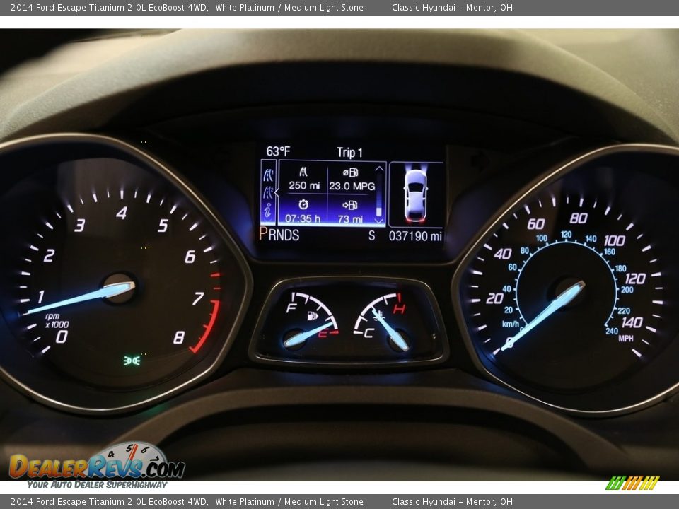 2014 Ford Escape Titanium 2.0L EcoBoost 4WD White Platinum / Medium Light Stone Photo #9