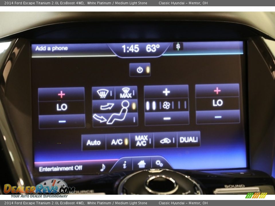 2014 Ford Escape Titanium 2.0L EcoBoost 4WD White Platinum / Medium Light Stone Photo #15