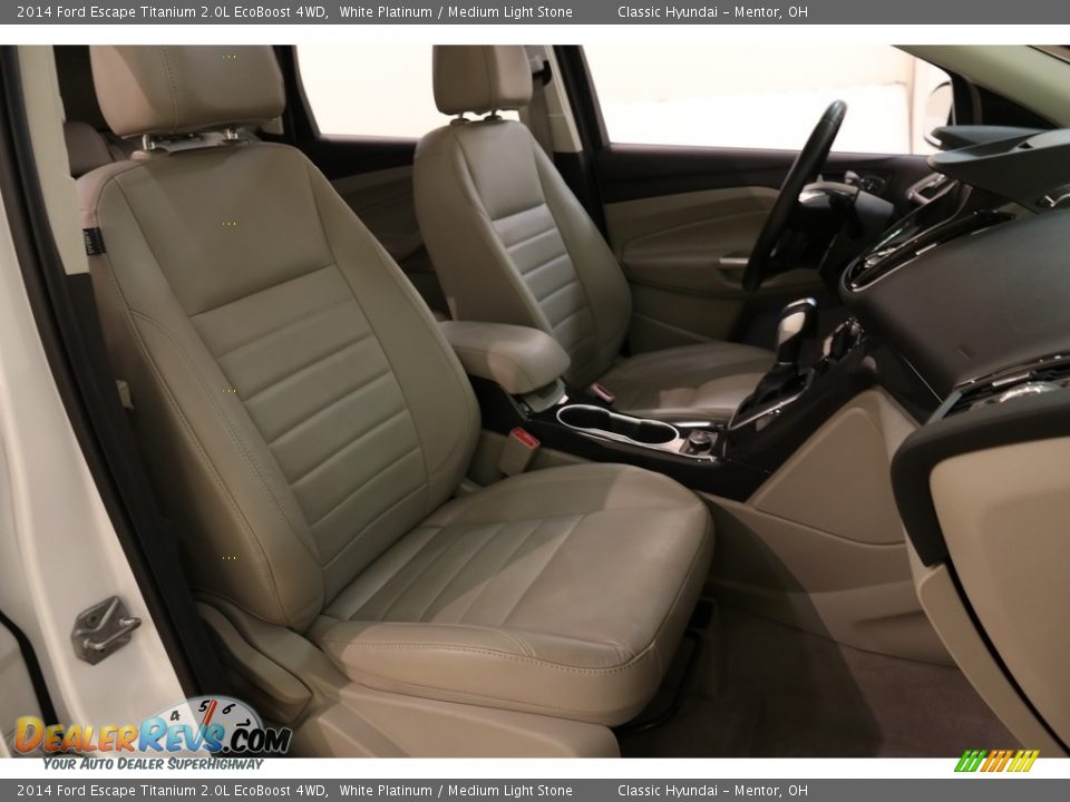 2014 Ford Escape Titanium 2.0L EcoBoost 4WD White Platinum / Medium Light Stone Photo #17