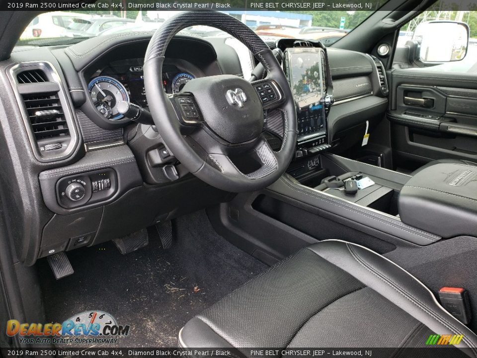 Black Interior - 2019 Ram 2500 Limited Crew Cab 4x4 Photo #7