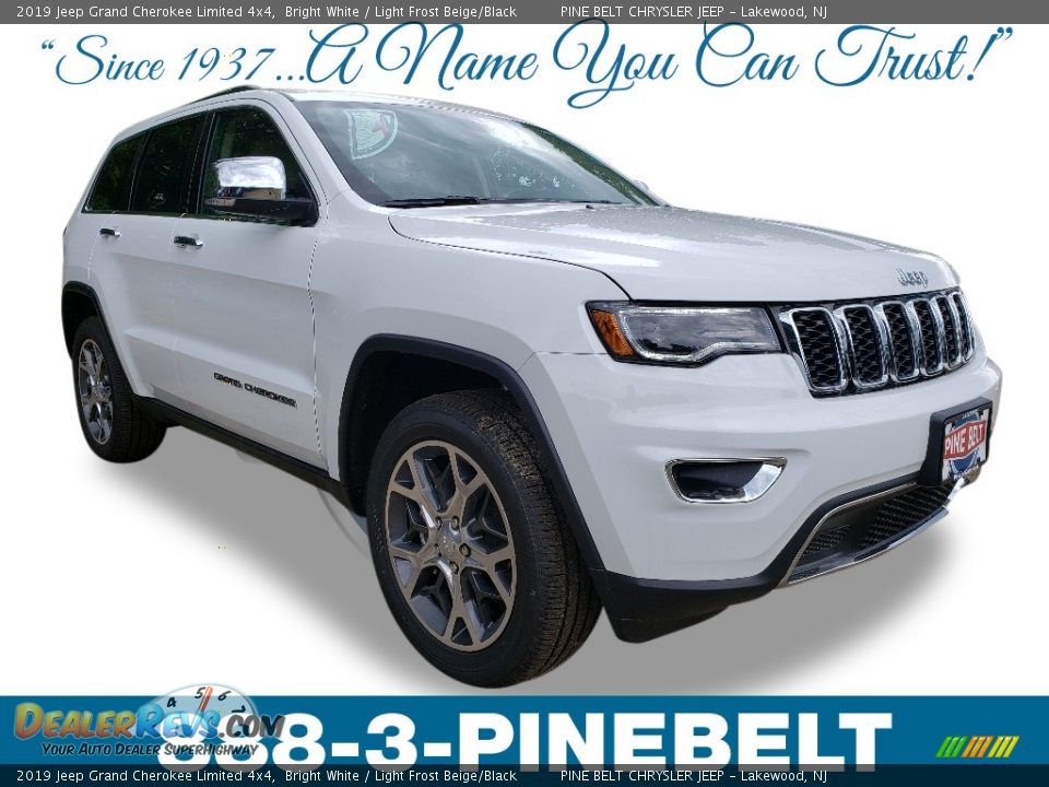 2019 Jeep Grand Cherokee Limited 4x4 Bright White / Light Frost Beige/Black Photo #1