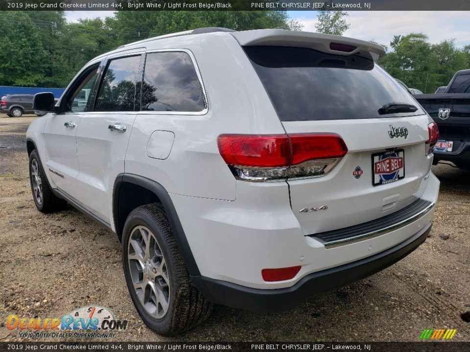 2019 Jeep Grand Cherokee Limited 4x4 Bright White / Light Frost Beige/Black Photo #4