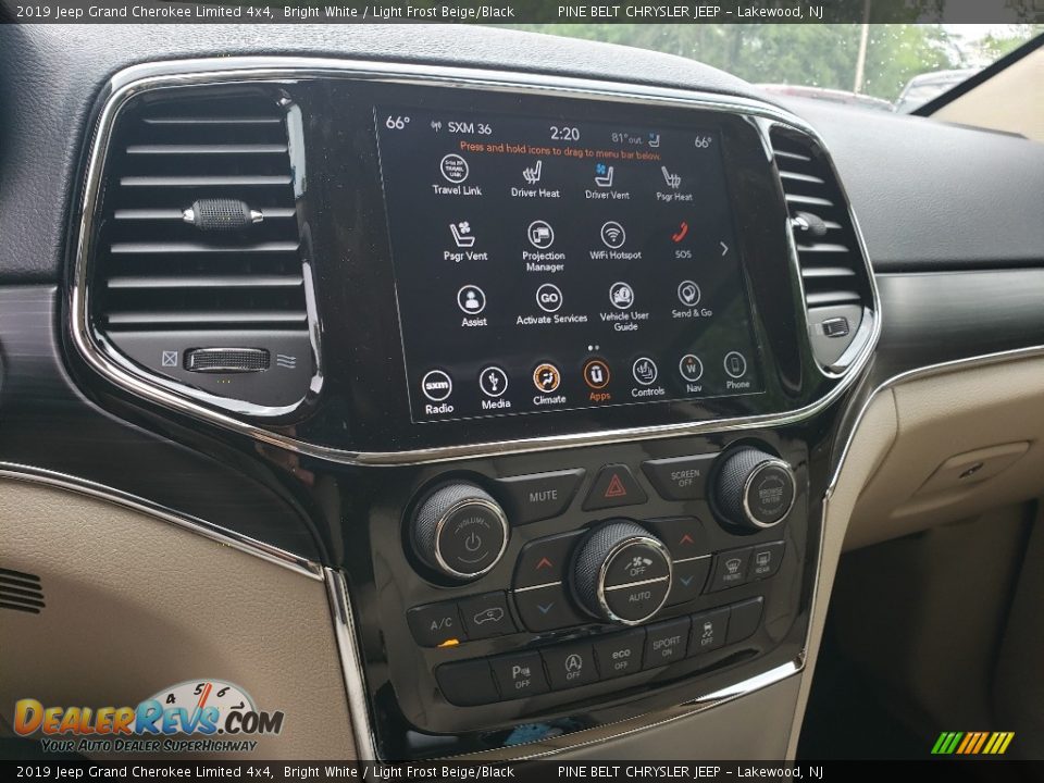 2019 Jeep Grand Cherokee Limited 4x4 Bright White / Light Frost Beige/Black Photo #9