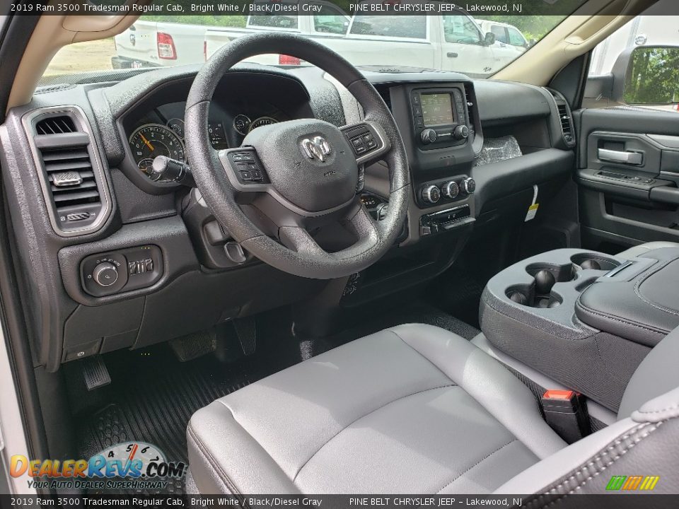 Black/Diesel Gray Interior - 2019 Ram 3500 Tradesman Regular Cab Photo #8