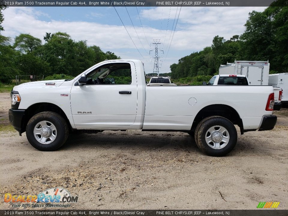 Bright White 2019 Ram 3500 Tradesman Regular Cab 4x4 Photo #3