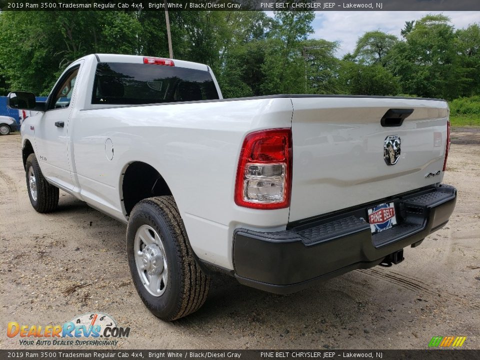 2019 Ram 3500 Tradesman Regular Cab 4x4 Bright White / Black/Diesel Gray Photo #4