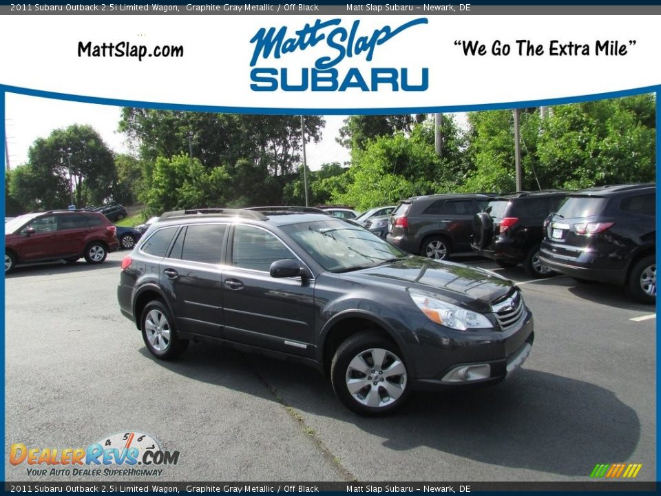 2011 Subaru Outback 2.5i Limited Wagon Graphite Gray Metallic / Off Black Photo #1