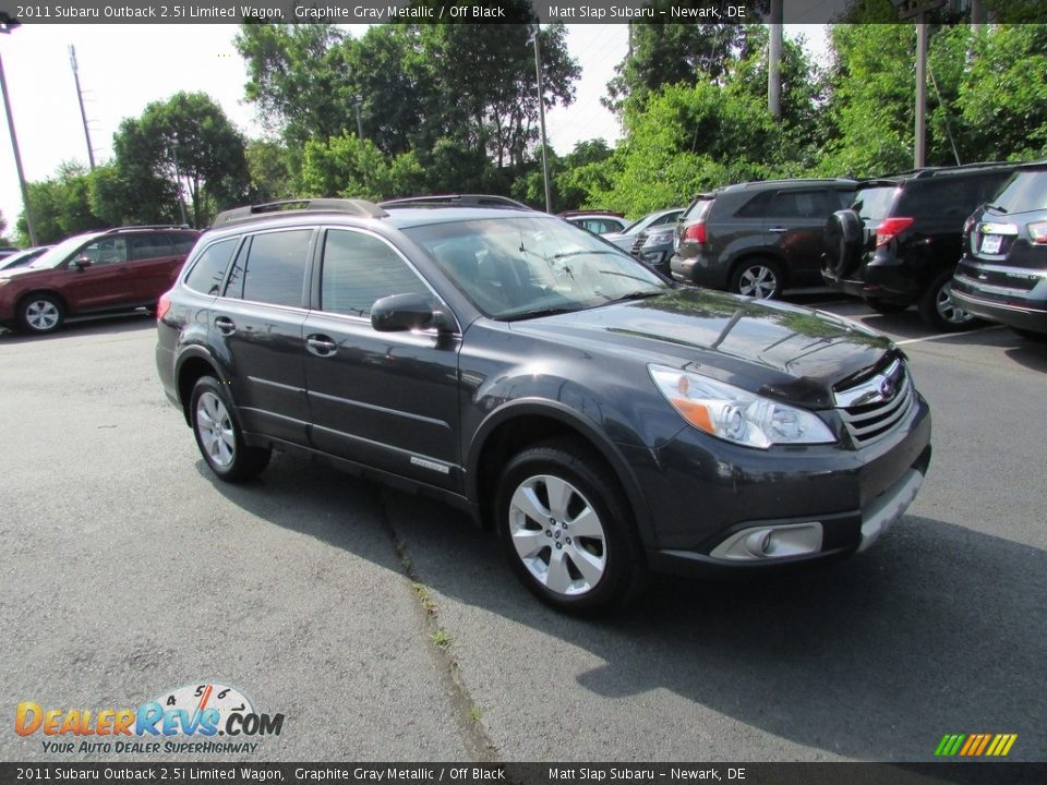 2011 Subaru Outback 2.5i Limited Wagon Graphite Gray Metallic / Off Black Photo #4