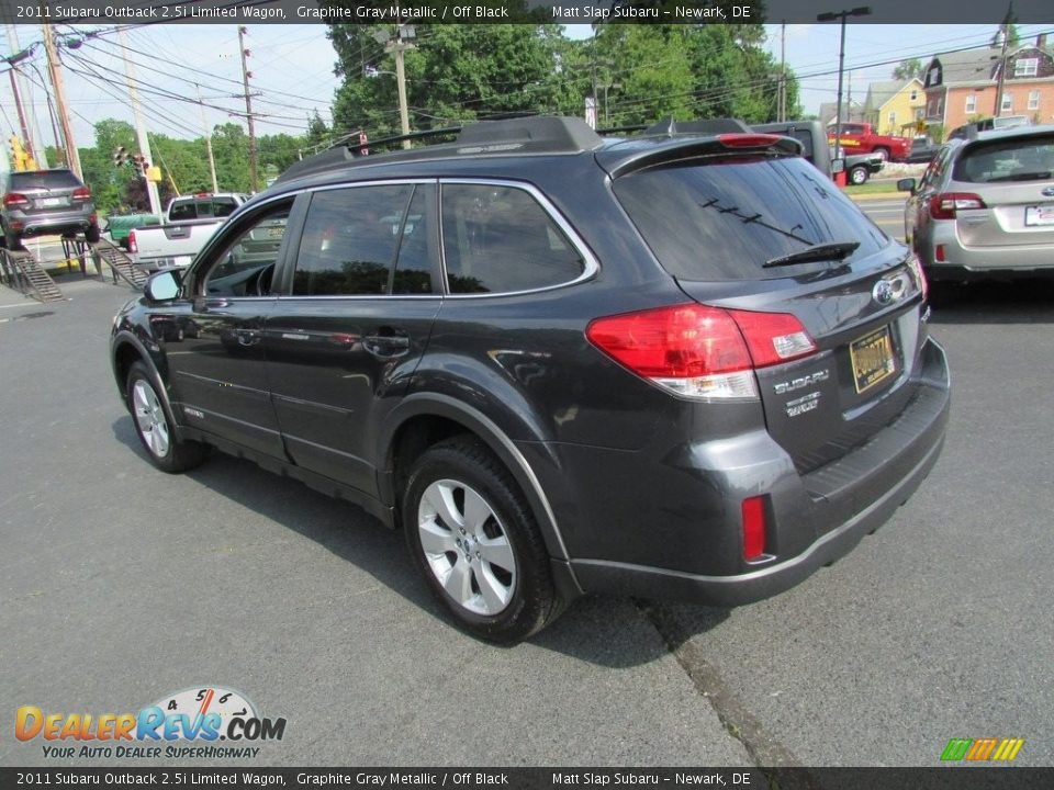 2011 Subaru Outback 2.5i Limited Wagon Graphite Gray Metallic / Off Black Photo #8