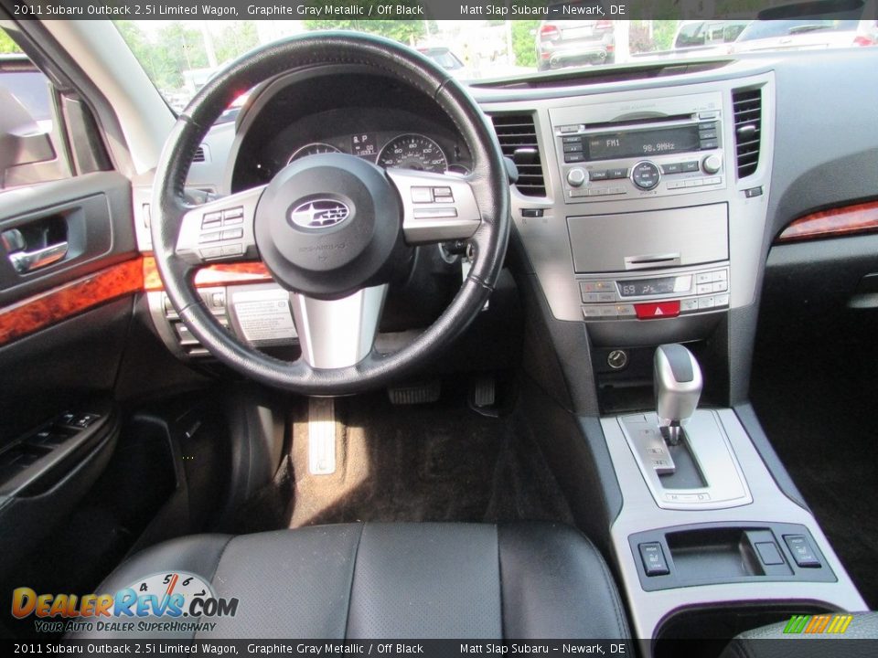 2011 Subaru Outback 2.5i Limited Wagon Graphite Gray Metallic / Off Black Photo #10
