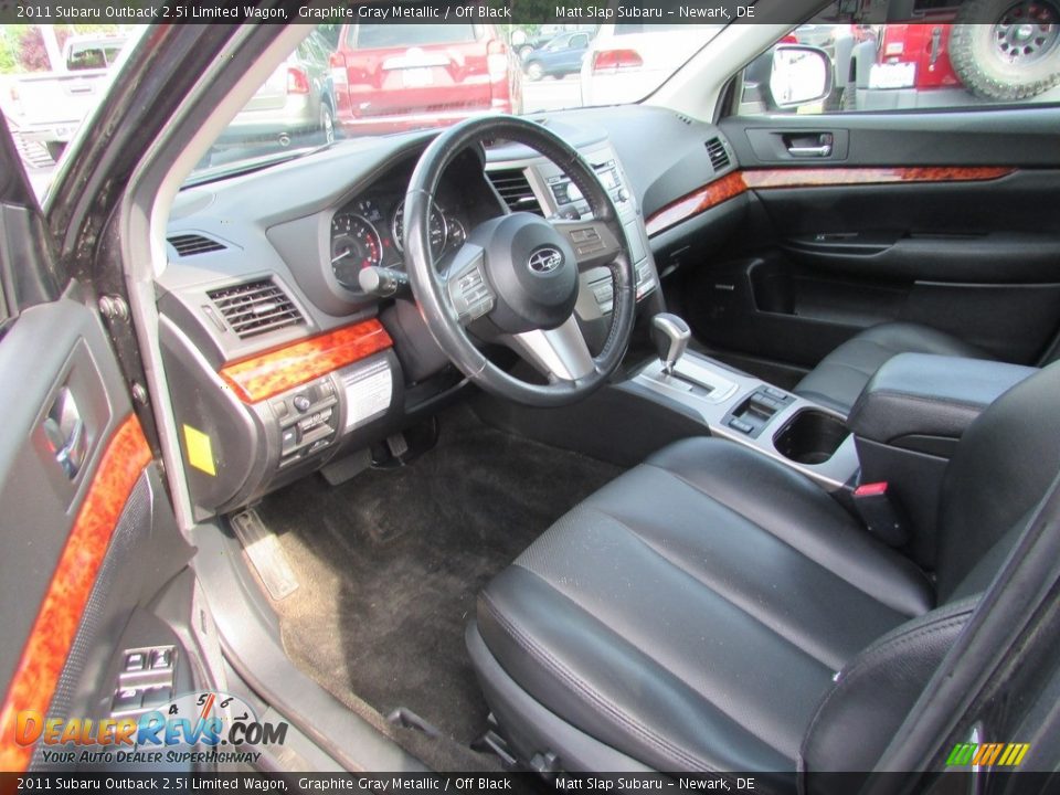 2011 Subaru Outback 2.5i Limited Wagon Graphite Gray Metallic / Off Black Photo #12