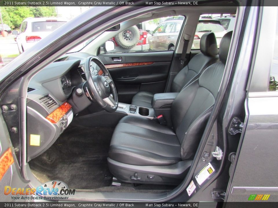 2011 Subaru Outback 2.5i Limited Wagon Graphite Gray Metallic / Off Black Photo #13
