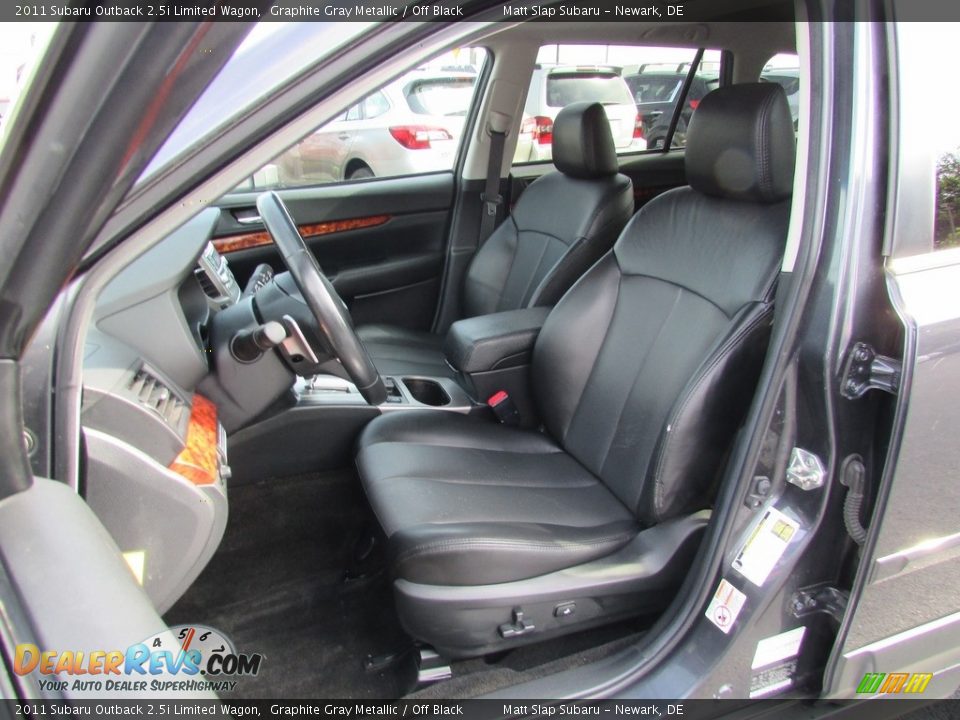 2011 Subaru Outback 2.5i Limited Wagon Graphite Gray Metallic / Off Black Photo #16