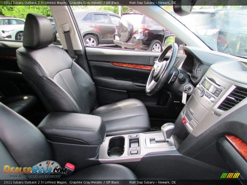 2011 Subaru Outback 2.5i Limited Wagon Graphite Gray Metallic / Off Black Photo #17