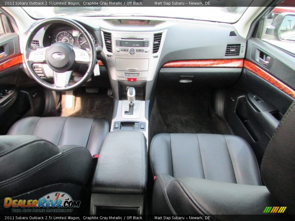 2011 Subaru Outback 2.5i Limited Wagon Graphite Gray Metallic / Off Black Photo #25