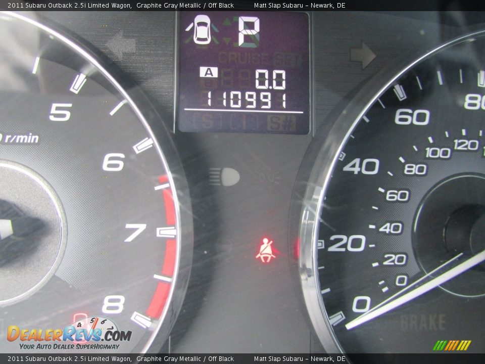 2011 Subaru Outback 2.5i Limited Wagon Graphite Gray Metallic / Off Black Photo #29