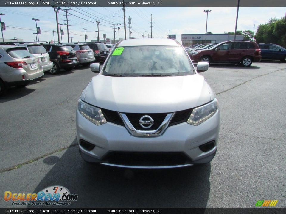 2014 Nissan Rogue S AWD Brilliant Silver / Charcoal Photo #3