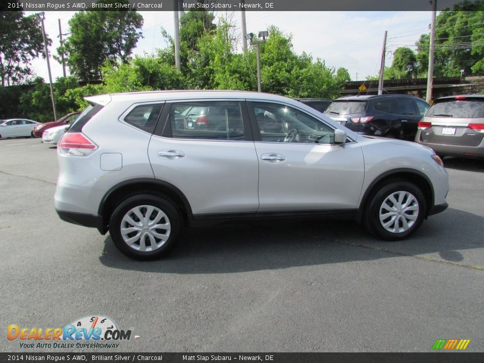 2014 Nissan Rogue S AWD Brilliant Silver / Charcoal Photo #5