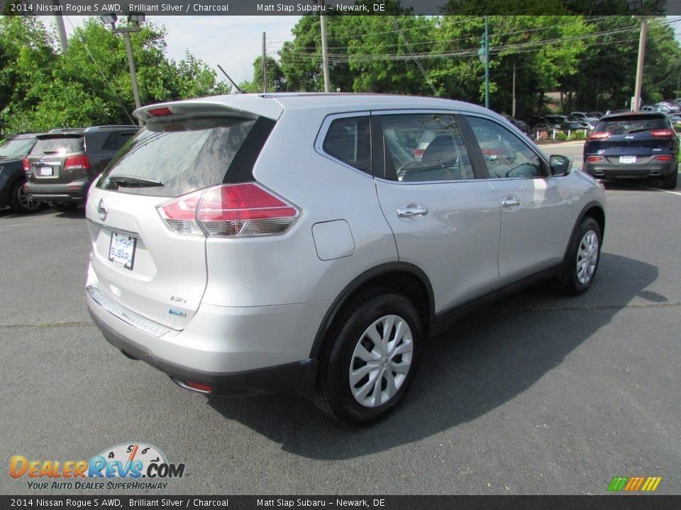 2014 Nissan Rogue S AWD Brilliant Silver / Charcoal Photo #6