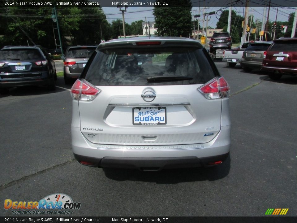 2014 Nissan Rogue S AWD Brilliant Silver / Charcoal Photo #7
