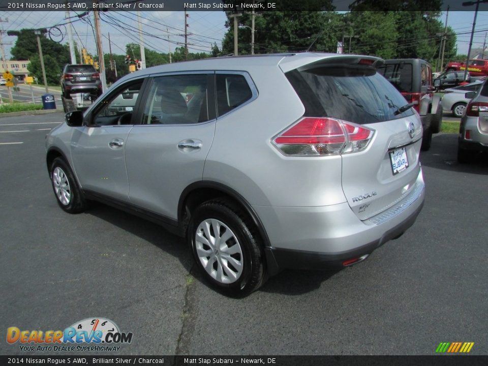 2014 Nissan Rogue S AWD Brilliant Silver / Charcoal Photo #8
