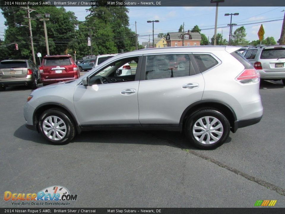 2014 Nissan Rogue S AWD Brilliant Silver / Charcoal Photo #9