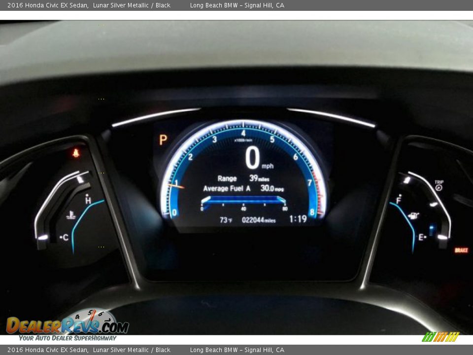 2016 Honda Civic EX Sedan Lunar Silver Metallic / Black Photo #16