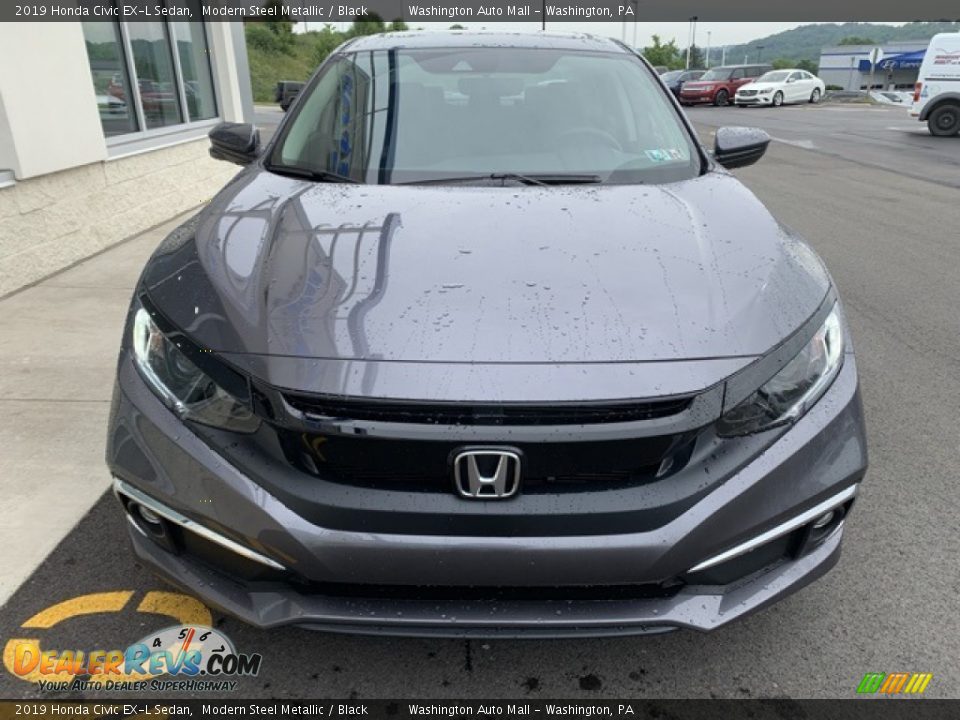 2019 Honda Civic EX-L Sedan Modern Steel Metallic / Black Photo #3