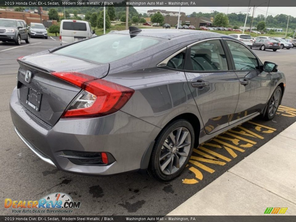2019 Honda Civic EX-L Sedan Modern Steel Metallic / Black Photo #5
