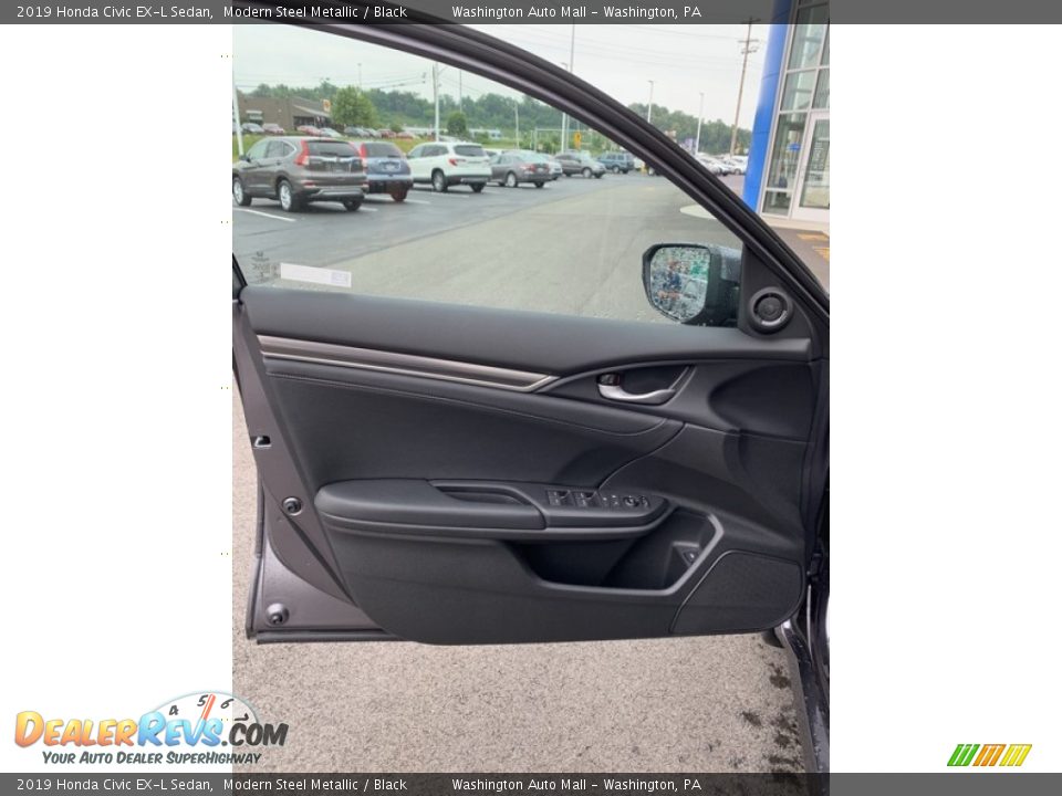 2019 Honda Civic EX-L Sedan Modern Steel Metallic / Black Photo #10
