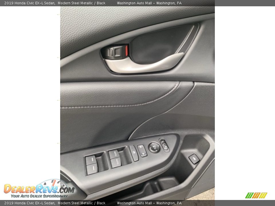 2019 Honda Civic EX-L Sedan Modern Steel Metallic / Black Photo #11