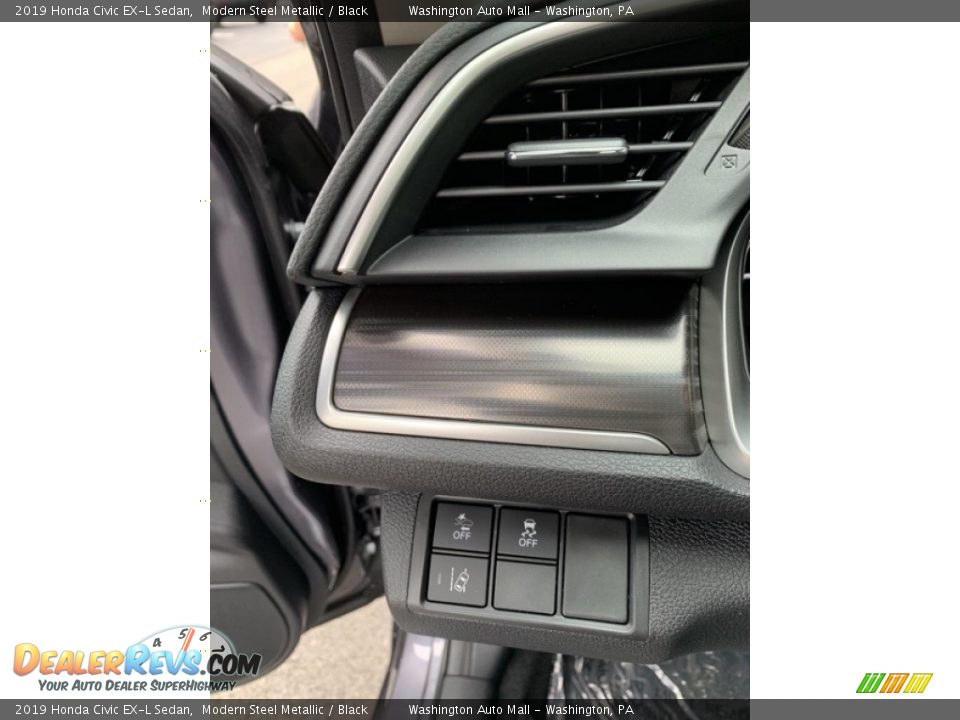 2019 Honda Civic EX-L Sedan Modern Steel Metallic / Black Photo #12