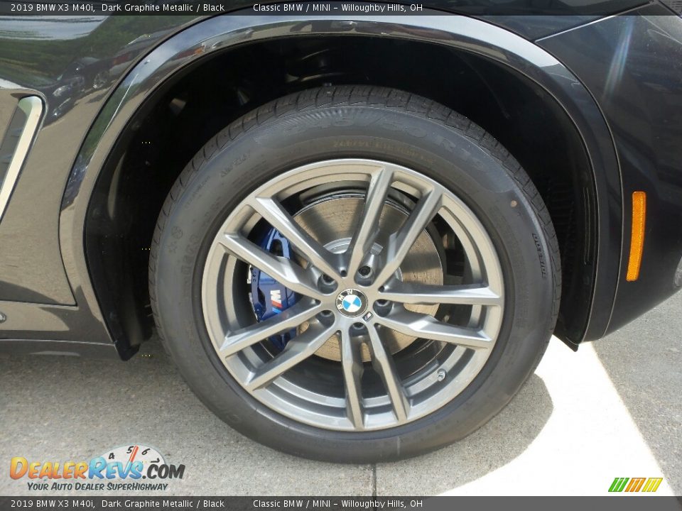 2019 BMW X3 M40i Dark Graphite Metallic / Black Photo #2