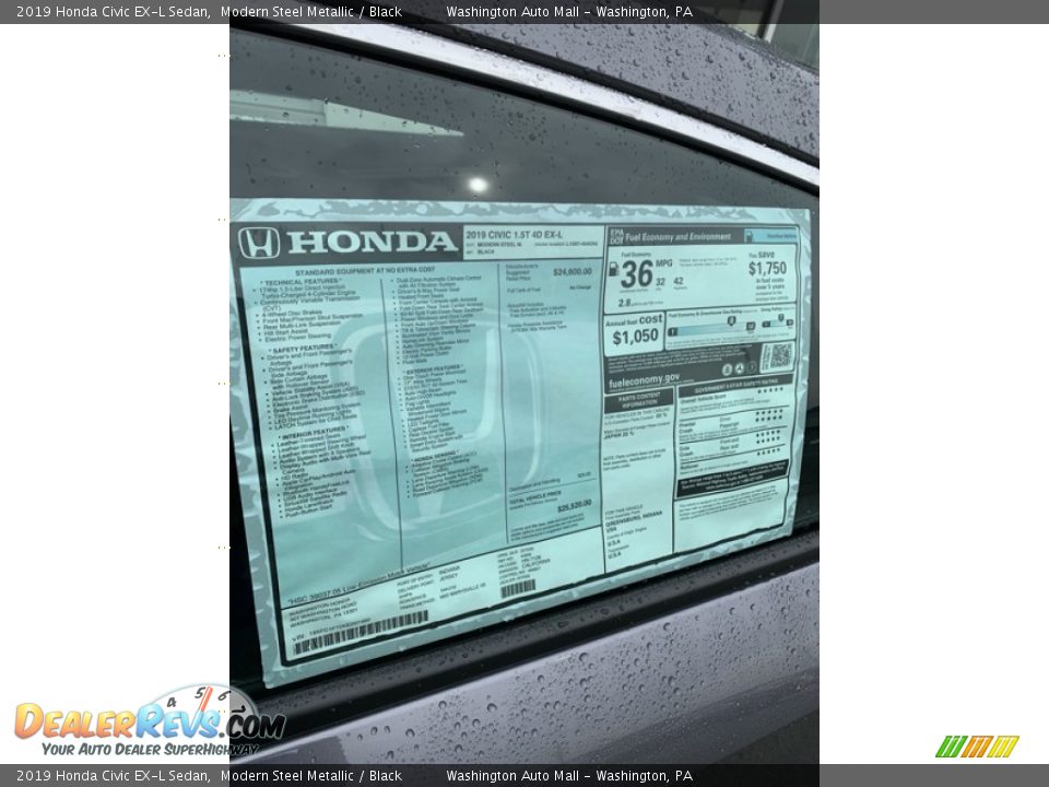 2019 Honda Civic EX-L Sedan Window Sticker Photo #15