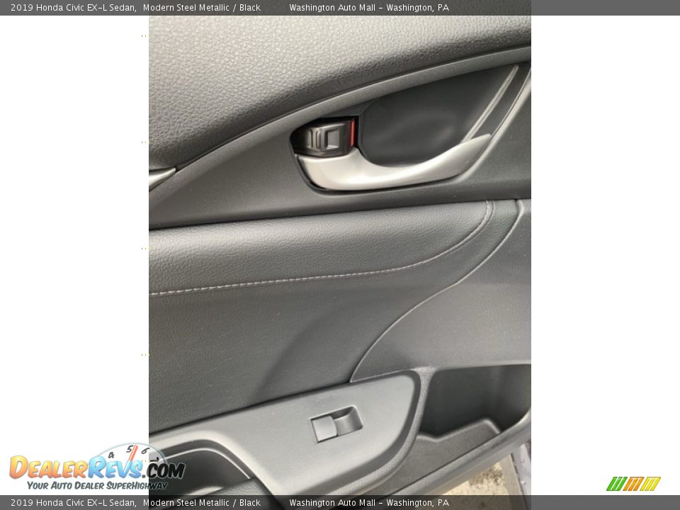 2019 Honda Civic EX-L Sedan Modern Steel Metallic / Black Photo #17