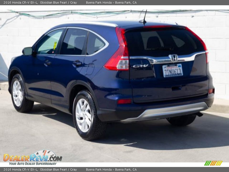 2016 Honda CR-V EX-L Obsidian Blue Pearl / Gray Photo #2