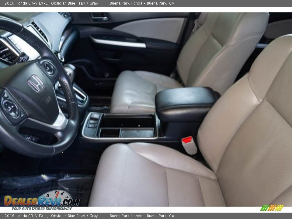 2016 Honda CR-V EX-L Obsidian Blue Pearl / Gray Photo #3